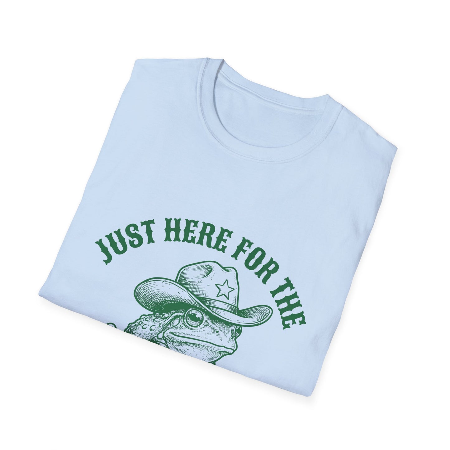 T‑Shirt — "Just Here for the Shenanigans" Frog Cowboy Graphic Tee