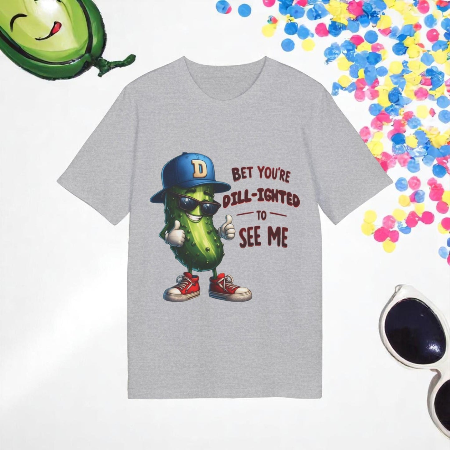 Bet You’re Dill-ighted To See Me – Funny Pickle Pun T-Shirt For Men