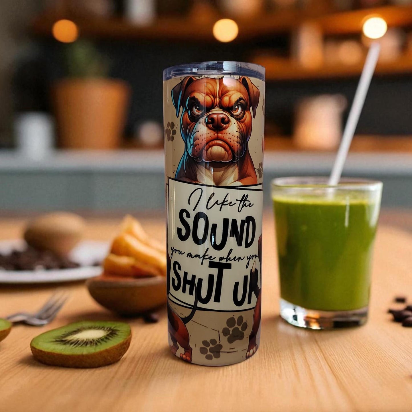 I Like the Sound You Make When You Shut Up – 600 ml Stainless Steel Tumbler | Grumpy Dog Design