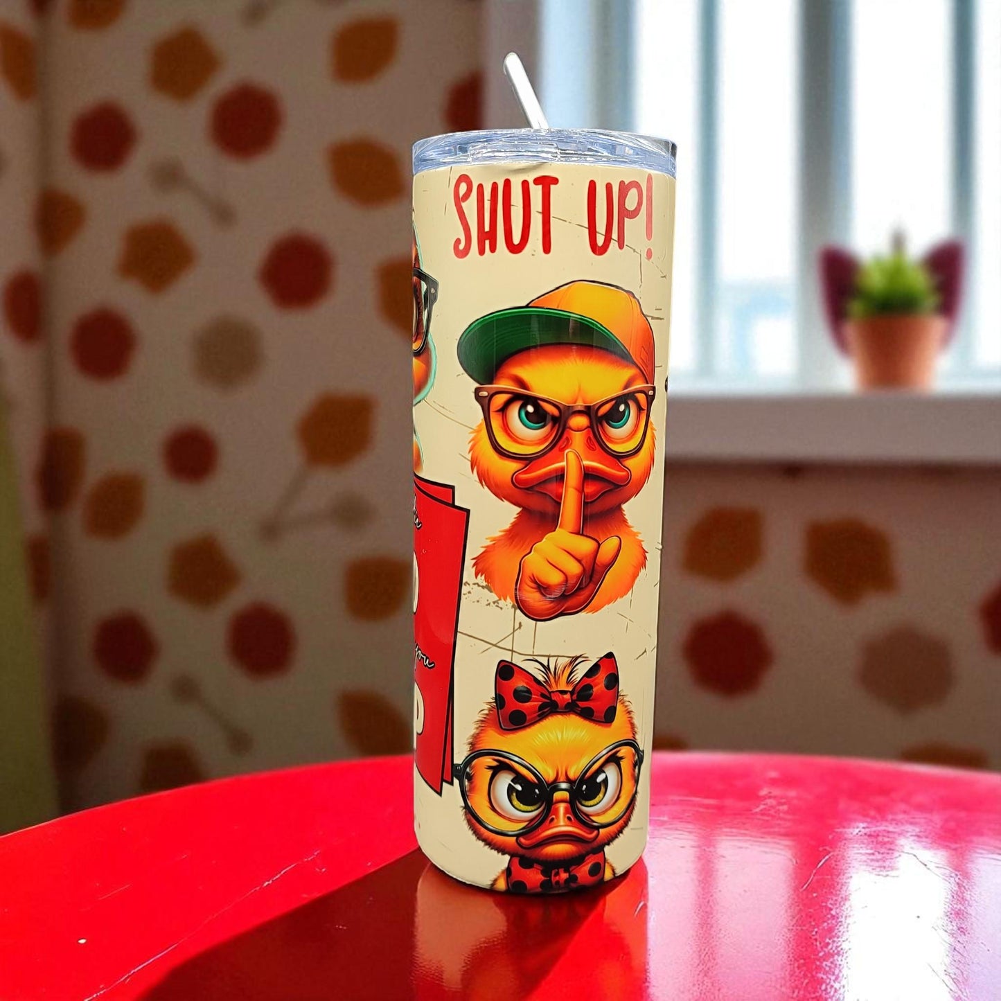 I Like the Sound You Make When You Shut Up – 600 ml Stainless Steel Tumbler | Angry Duck Design