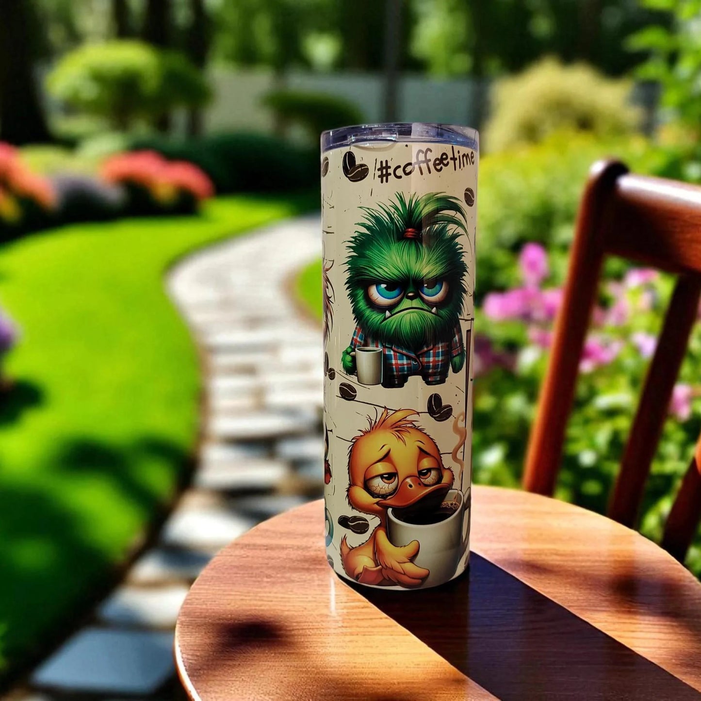 Don’t Talk to Me Before My Morning Coffee – 600 ml Stainless Steel Tumbler | Funny Animal Design
