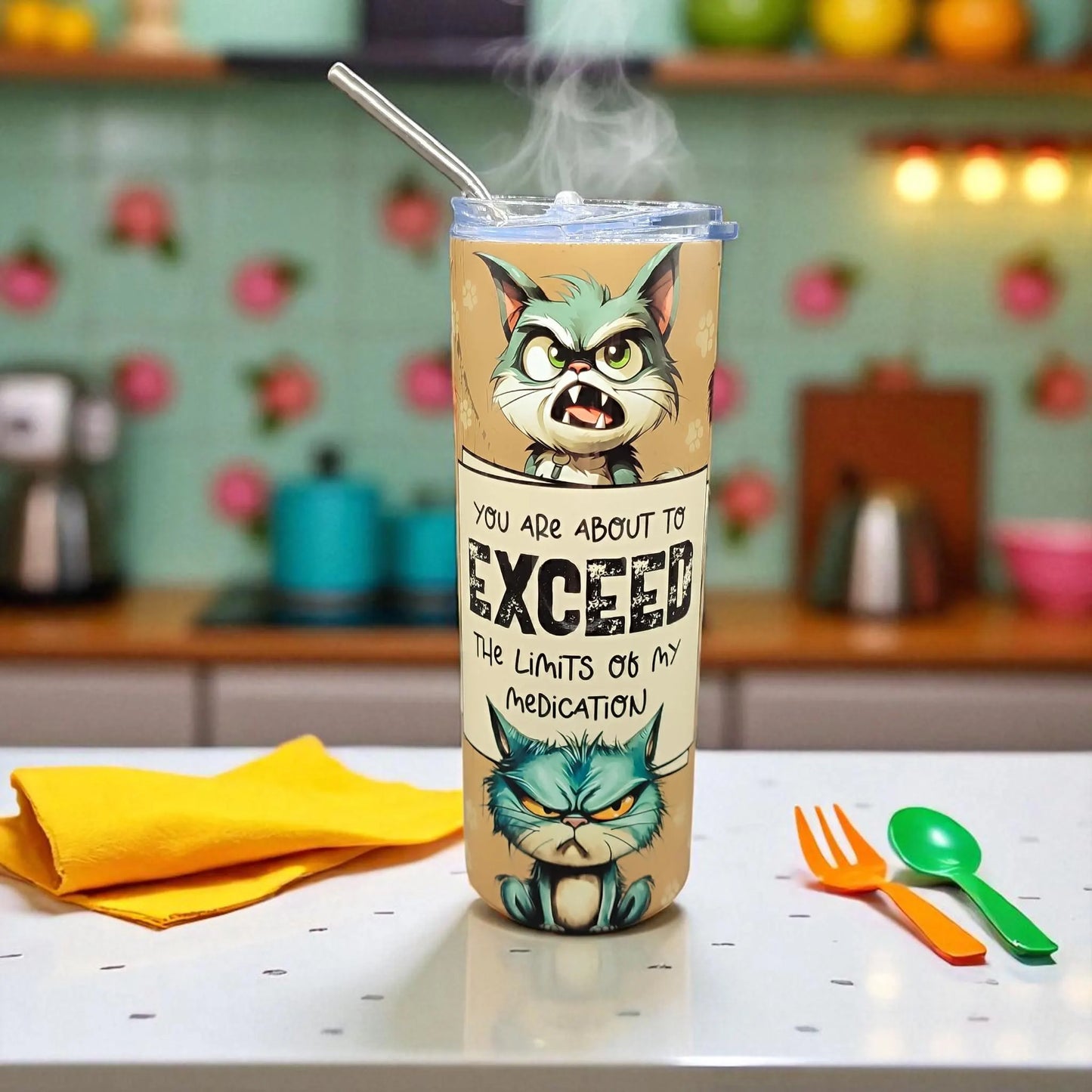 You Are About to Exceed the Limits of My Medication – 600 ml Stainless Steel Tumbler