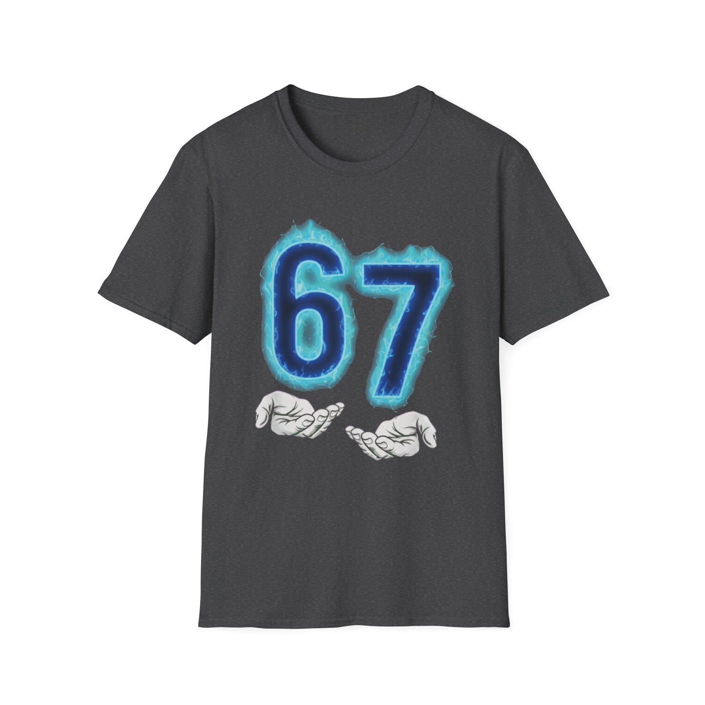Glowing 6 7 Six Seven Meme with Hands Men Women T-Shirt