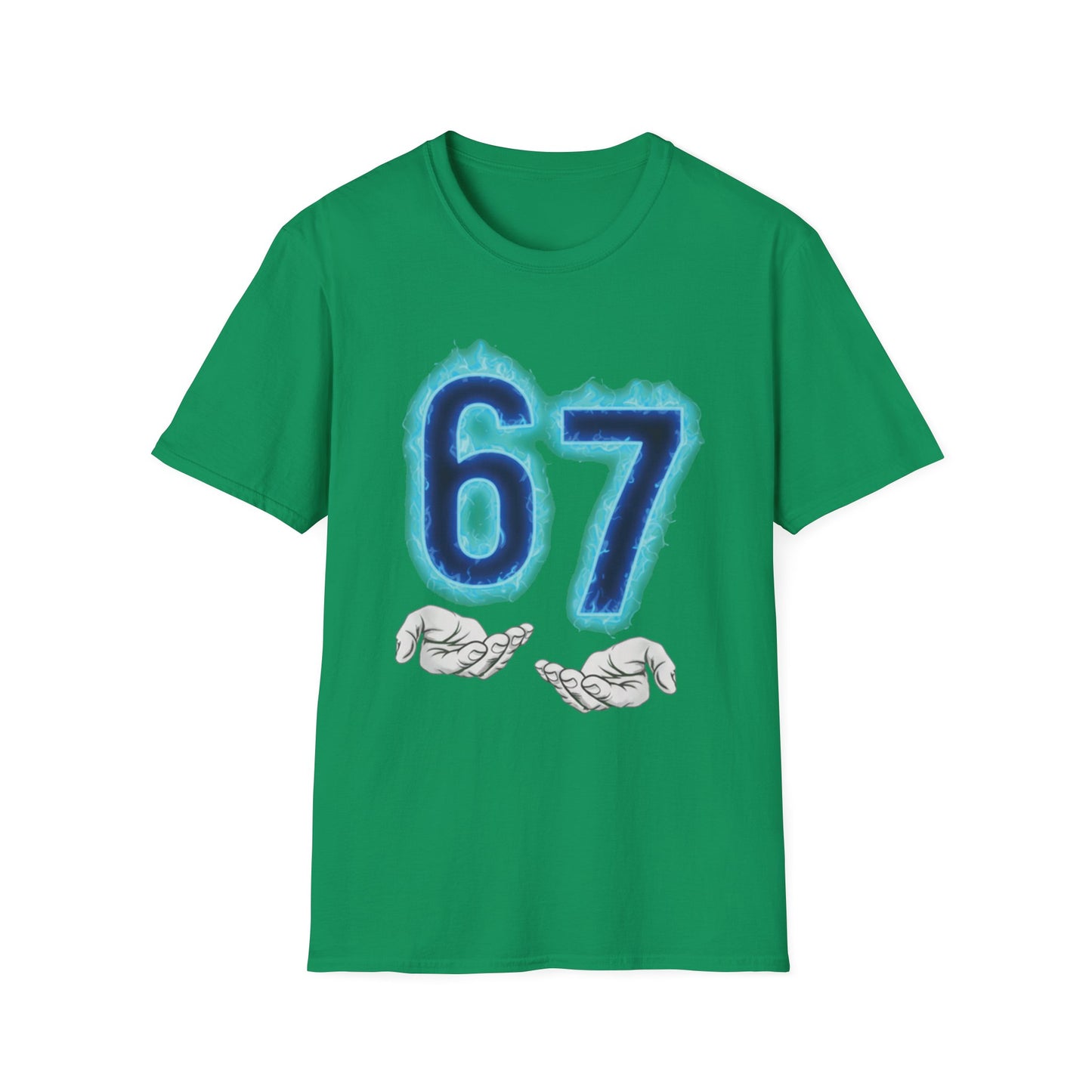 Glowing 6 7 Six Seven Meme with Hands Men Women T-Shirt