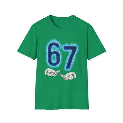 Glowing 6 7 Six Seven Meme with Hands Men Women T-Shirt