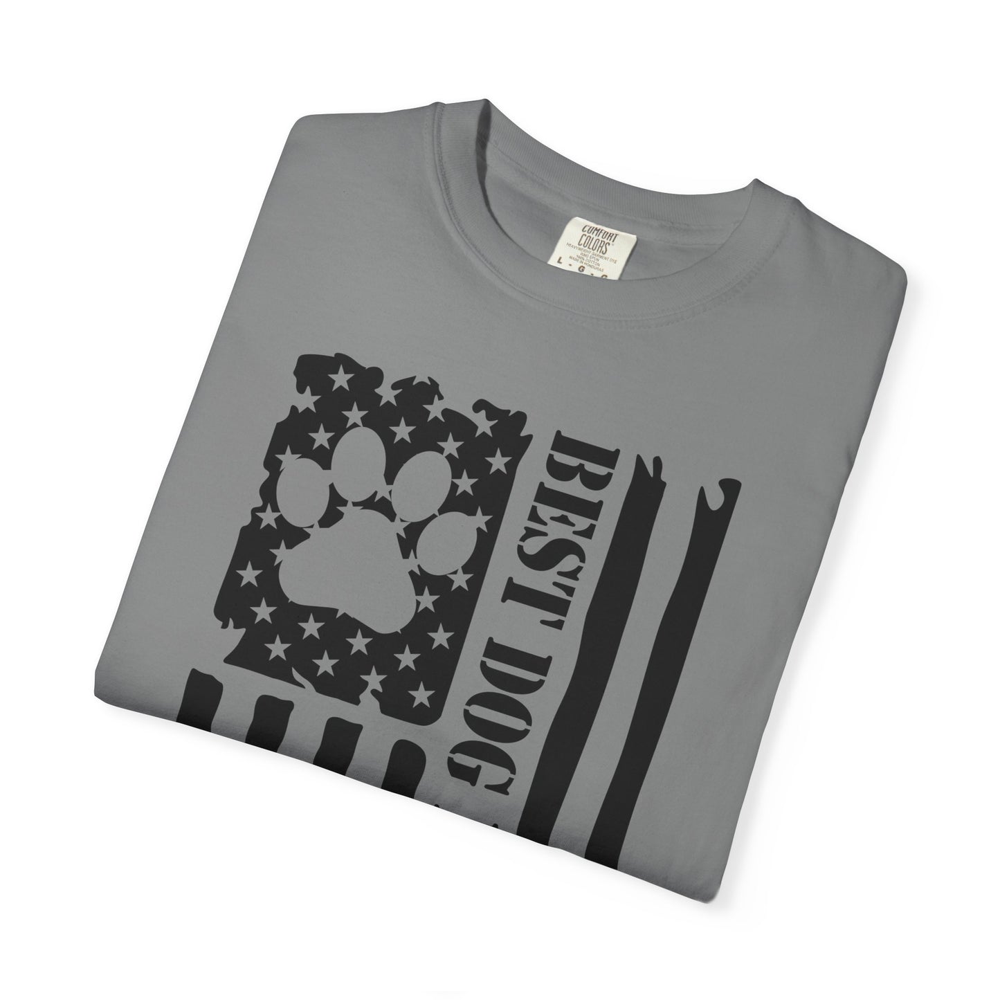 Dog Dad T-Shirt — "Best Dog Dad Ever" American Flag Paw Tee