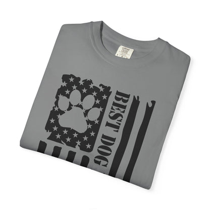 Dog Dad T-Shirt — "Best Dog Dad Ever" American Flag Paw Tee