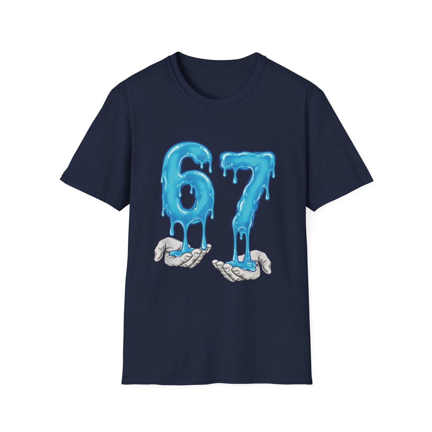 Dripping Blue 6 7 Six Seven Meme Men Women T-Shirt