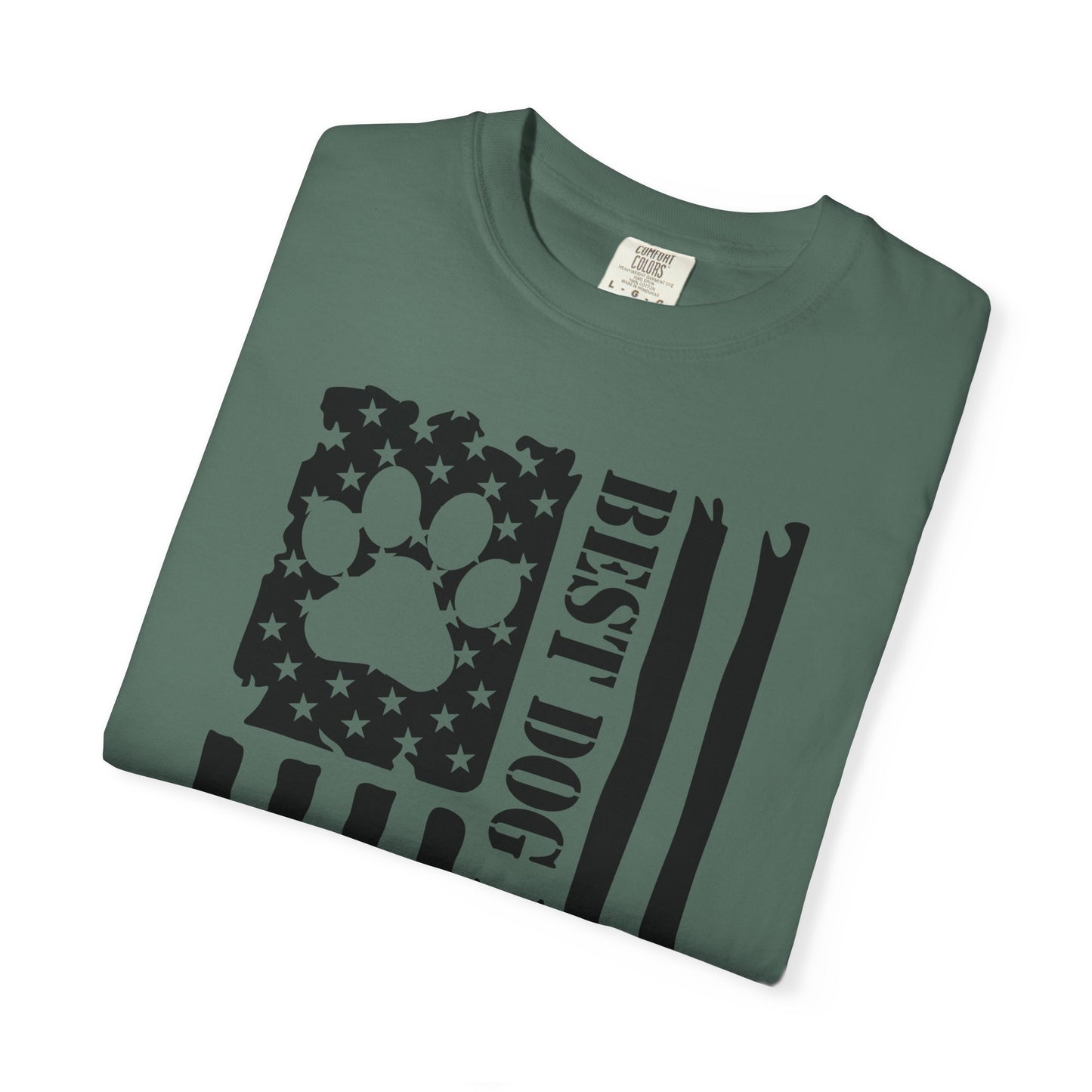 Dog Dad T-Shirt — "Best Dog Dad Ever" American Flag Paw Tee