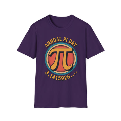 Annual Pi Day 3.1415926 T-Shirt | Retro Pi Symbol Unisex Tee