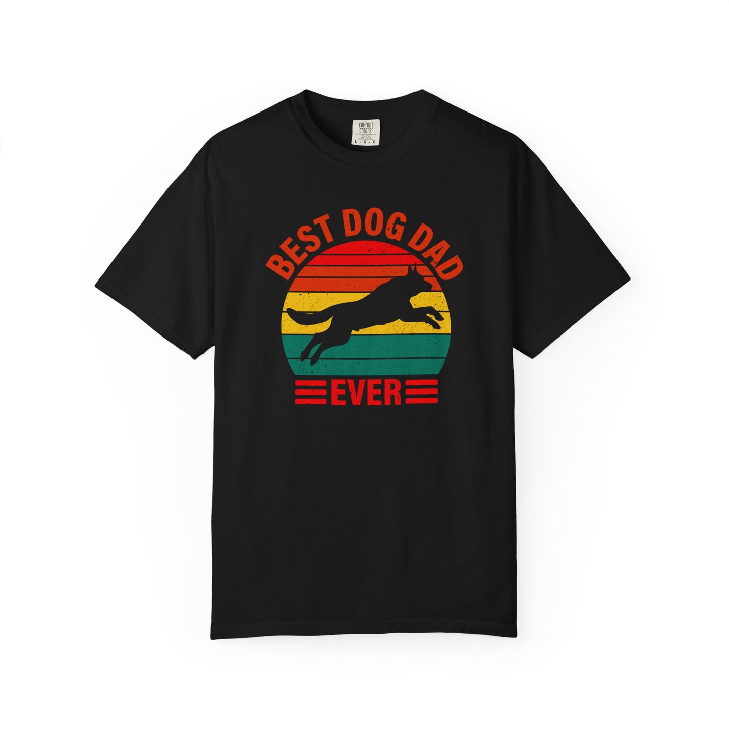 Dog Dad T-Shirt — "Best Dog Dad Ever" Retro Sunset Tee