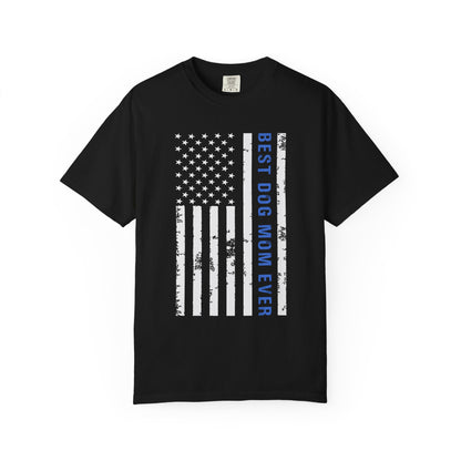 Best Dog Mom Ever Vintage Flag T-Shirt