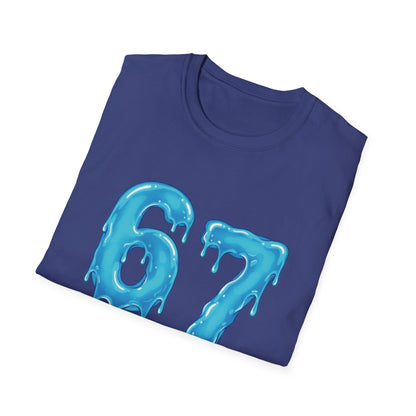 Dripping Blue 6 7 Six Seven Meme Men Women T-Shirt
