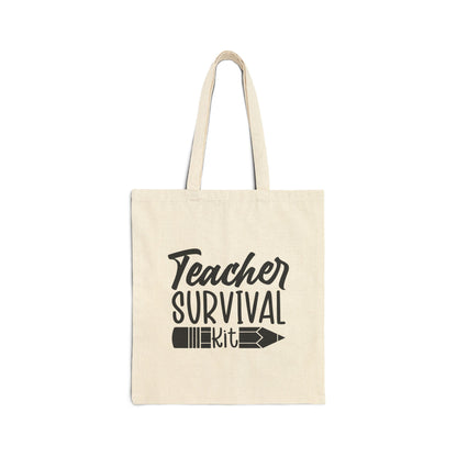Teacher Survival Kit Tote Bag – Canvas Teacher Gift Classroom Bag