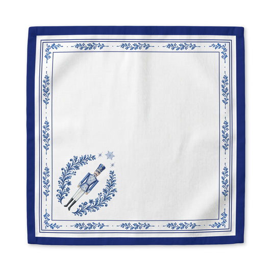 Christmas Napkin | Blue Cotton Twill Nutcracker Holiday Table Linen