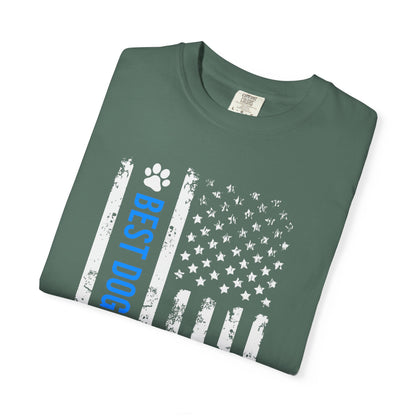 Best Dog Dad Ever T-Shirt — American Flag Paw Graphic