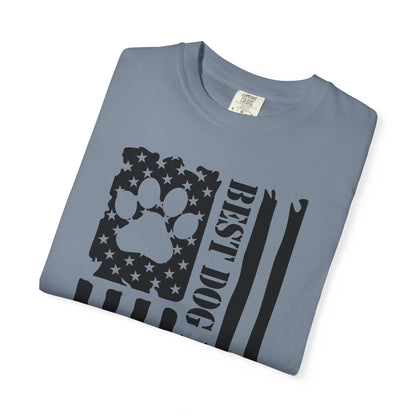 Dog Dad T-Shirt — "Best Dog Dad Ever" American Flag Paw Tee