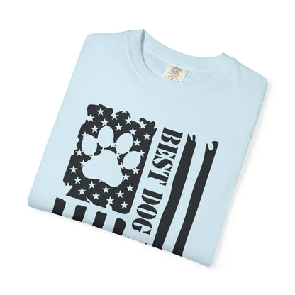 Dog Dad T-Shirt — "Best Dog Dad Ever" American Flag Paw Tee