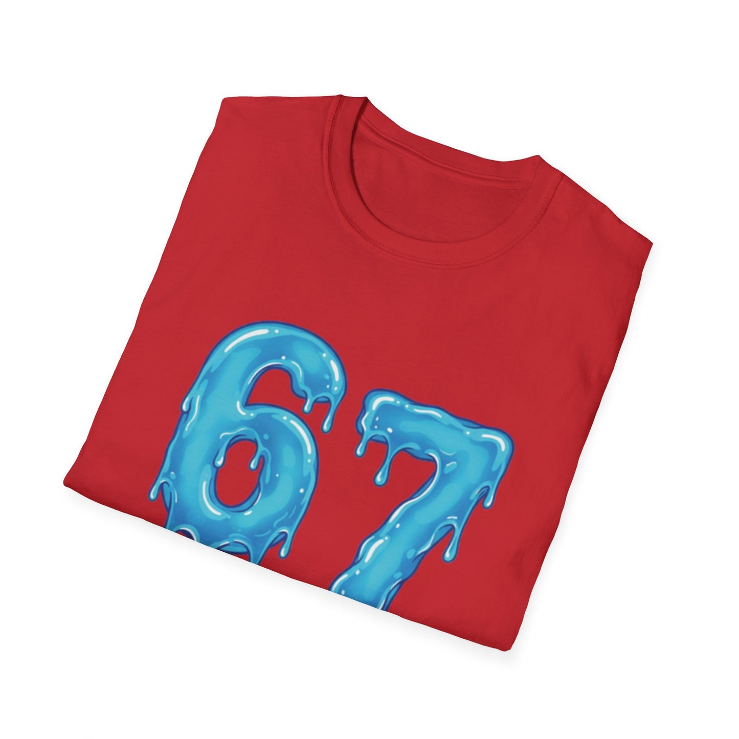 Dripping Blue 6 7 Six Seven Meme Men Women T-Shirt