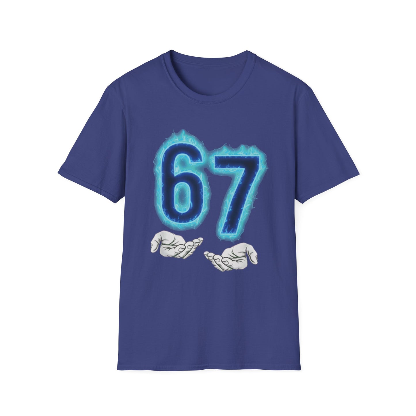 Glowing 6 7 Six Seven Meme with Hands Men Women T-Shirt