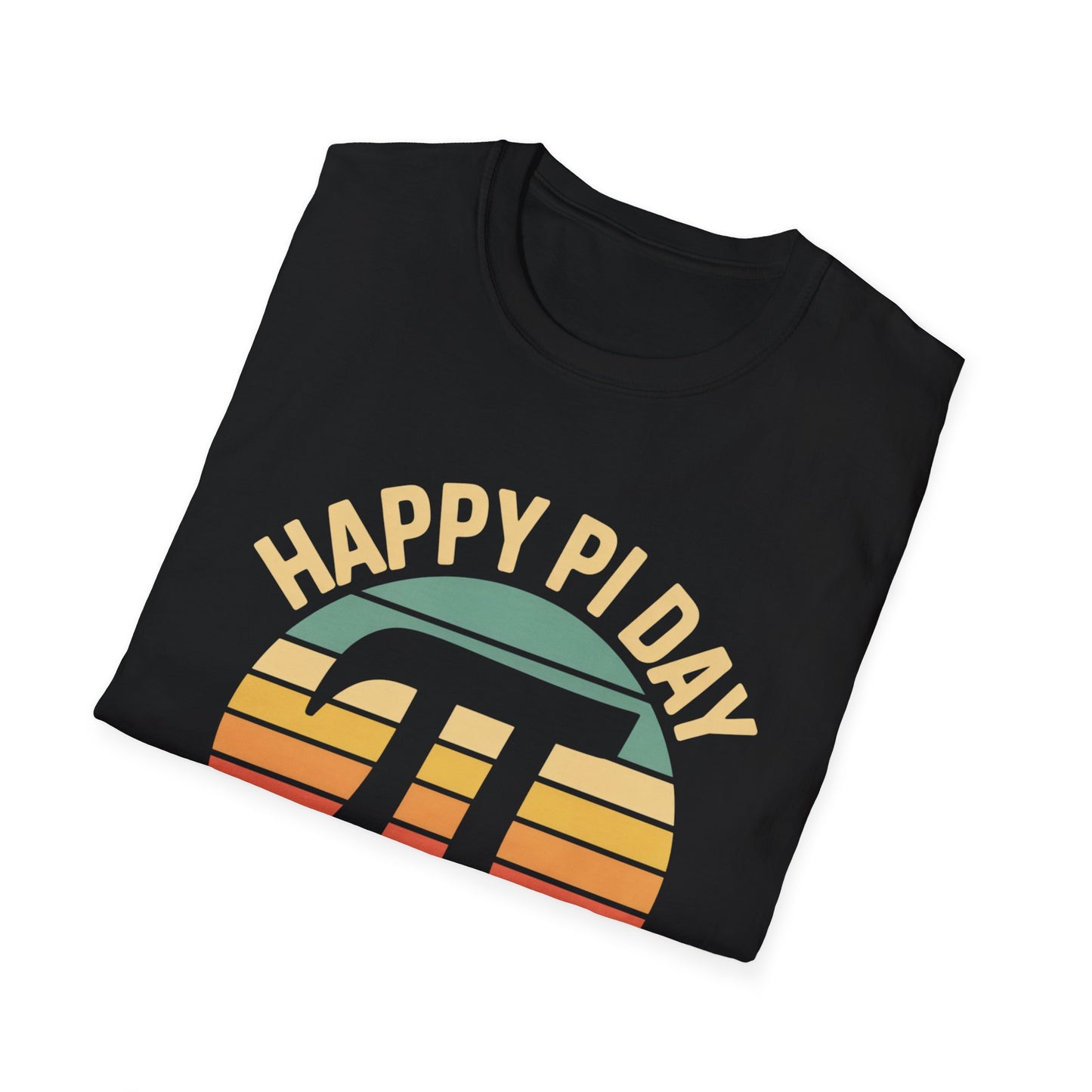 Happy Pi Day pi symbol birthday T-Shirt | Retro sunset math tee