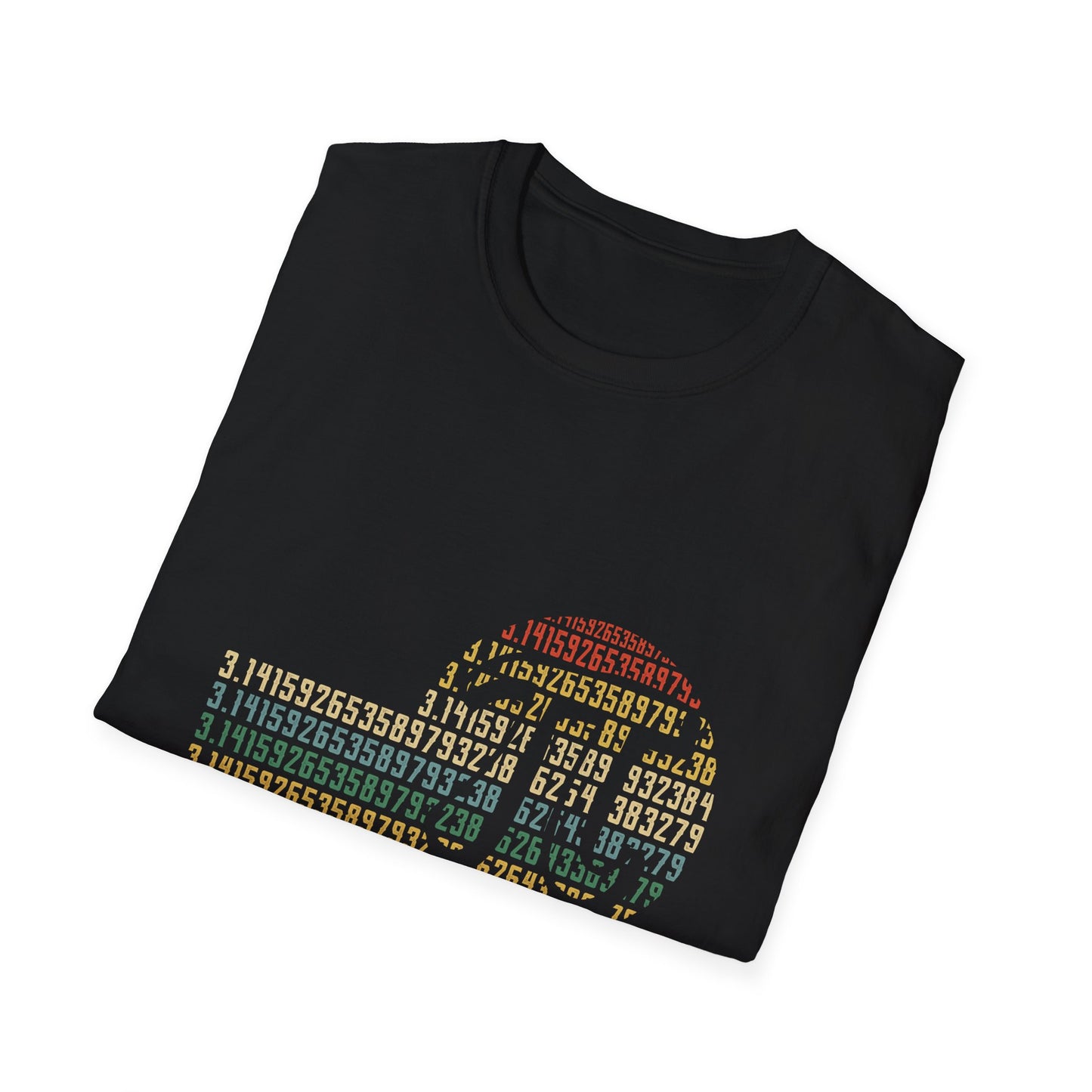 Retro Pi Symbol Tee | Pi Digits Sunset Stripe Unisex T-Shirt