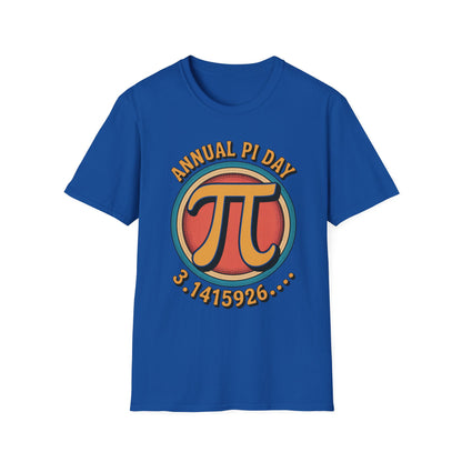 Annual Pi Day 3.1415926 T-Shirt | Retro Pi Symbol Unisex Tee