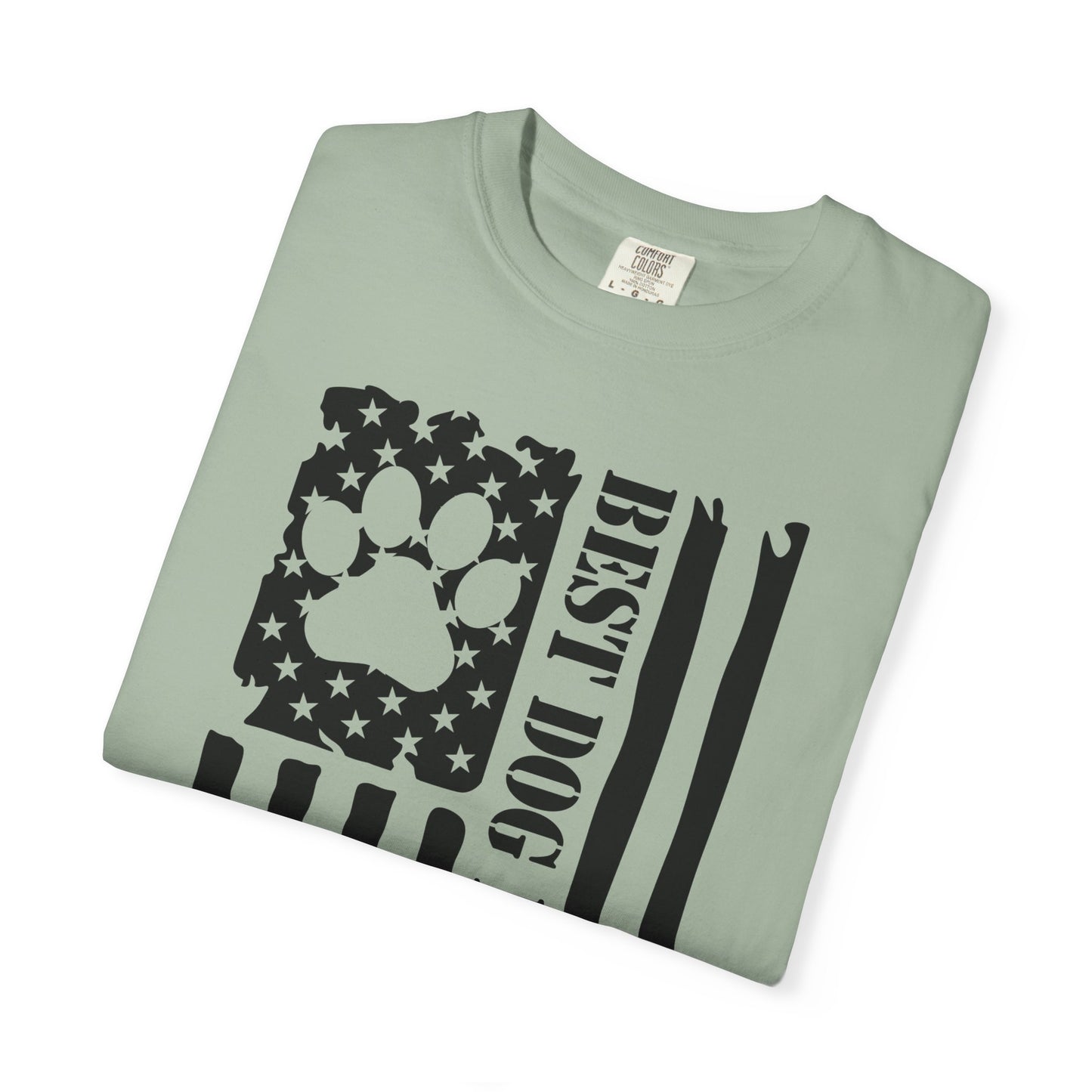 Dog Dad T-Shirt — "Best Dog Dad Ever" American Flag Paw Tee