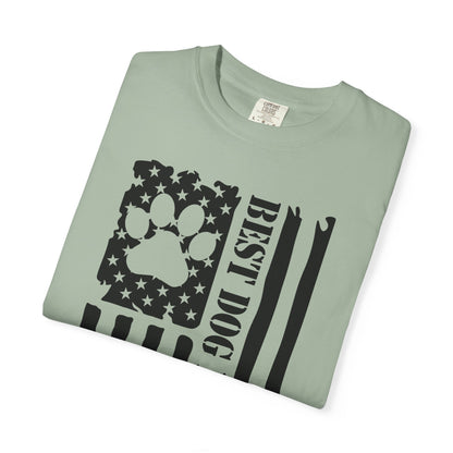 Dog Dad T-Shirt — "Best Dog Dad Ever" American Flag Paw Tee