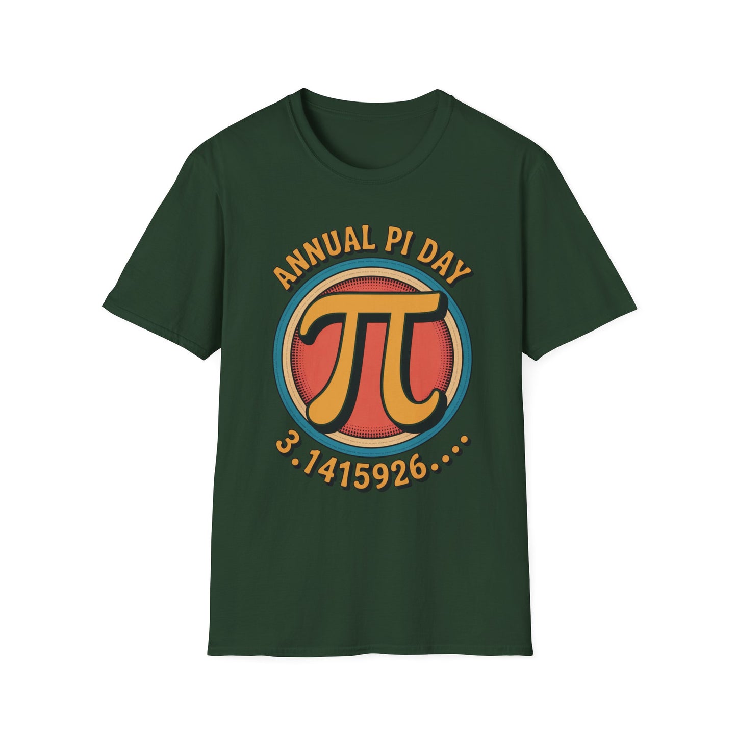 Annual Pi Day 3.1415926 T-Shirt | Retro Pi Symbol Unisex Tee