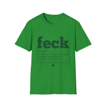 Feck Definition T-Shirt — Funny Irish Slang Tee for St. Patrick’s Day