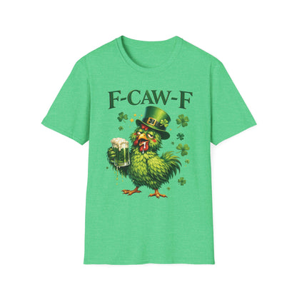 St. Patrick's Day Rooster T-Shirt — "F-CAW-F" Funny Irish Beer Tee