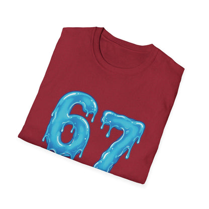 Dripping Blue 6 7 Six Seven Meme Men Women T-Shirt