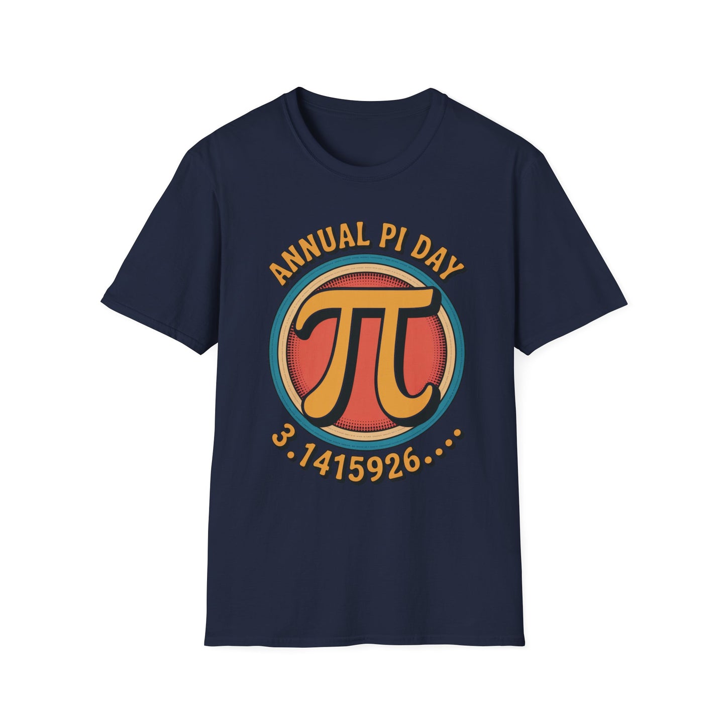 Annual Pi Day 3.1415926 T-Shirt | Retro Pi Symbol Unisex Tee