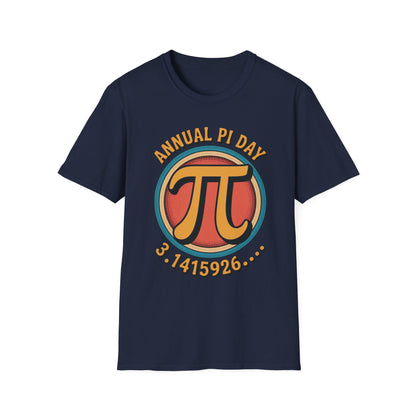 Annual Pi Day 3.1415926 T-Shirt | Retro Pi Symbol Unisex Tee