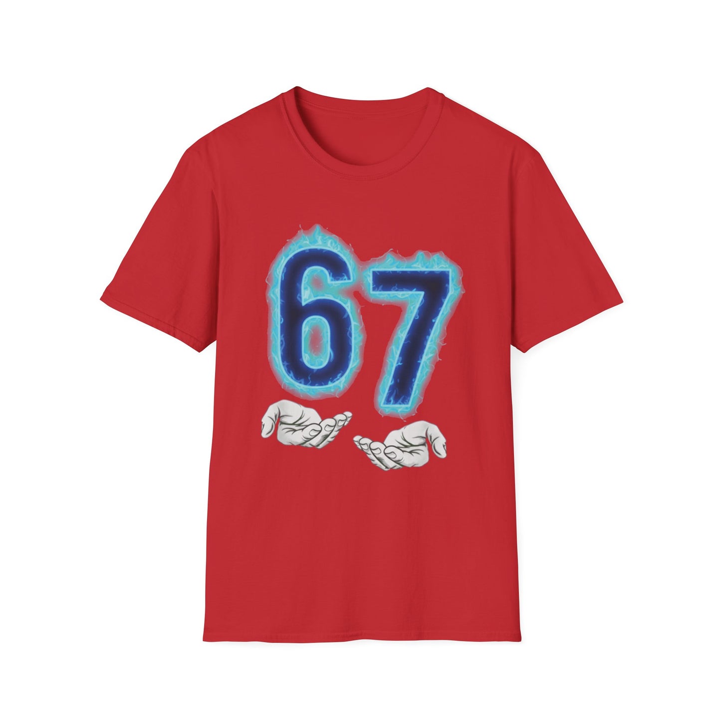 Glowing 6 7 Six Seven Meme with Hands Men Women T-Shirt