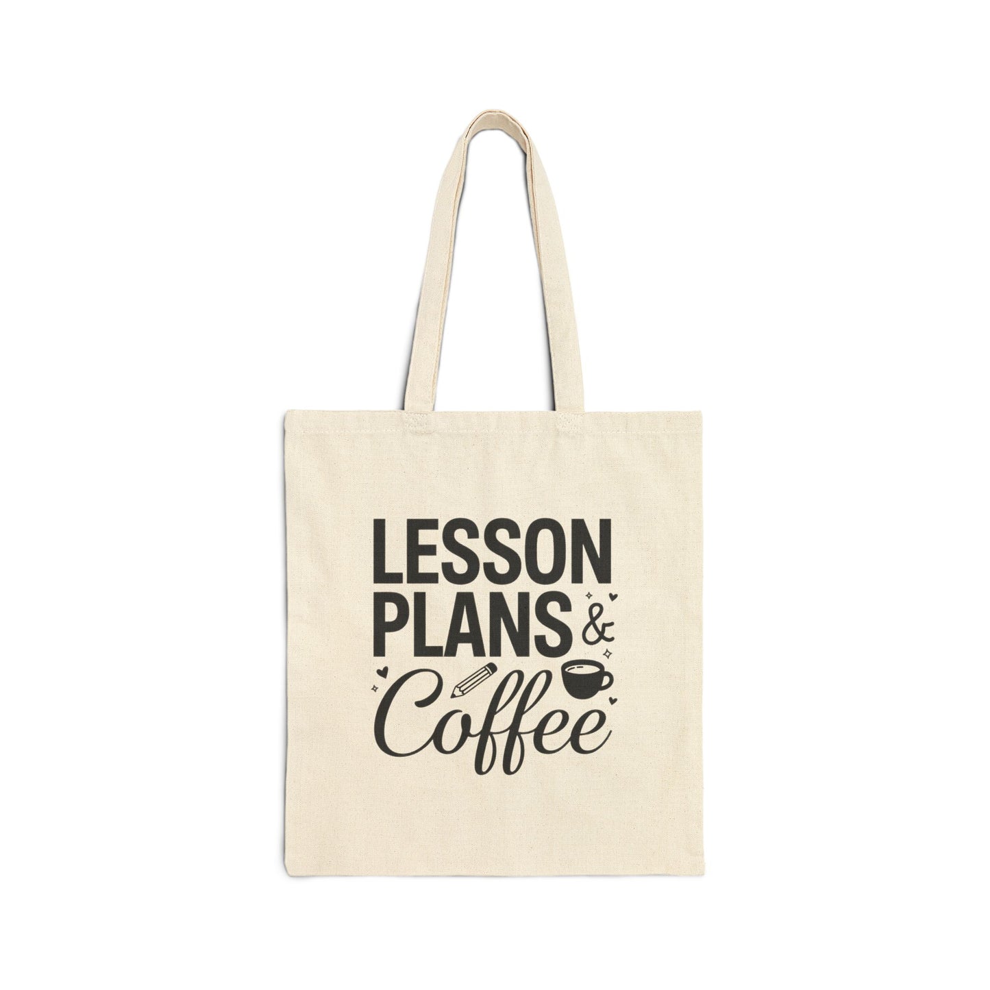 Lesson Plans & Coffee Teacher Tote Bag – Canvas Book Bag Gift for Teachers
