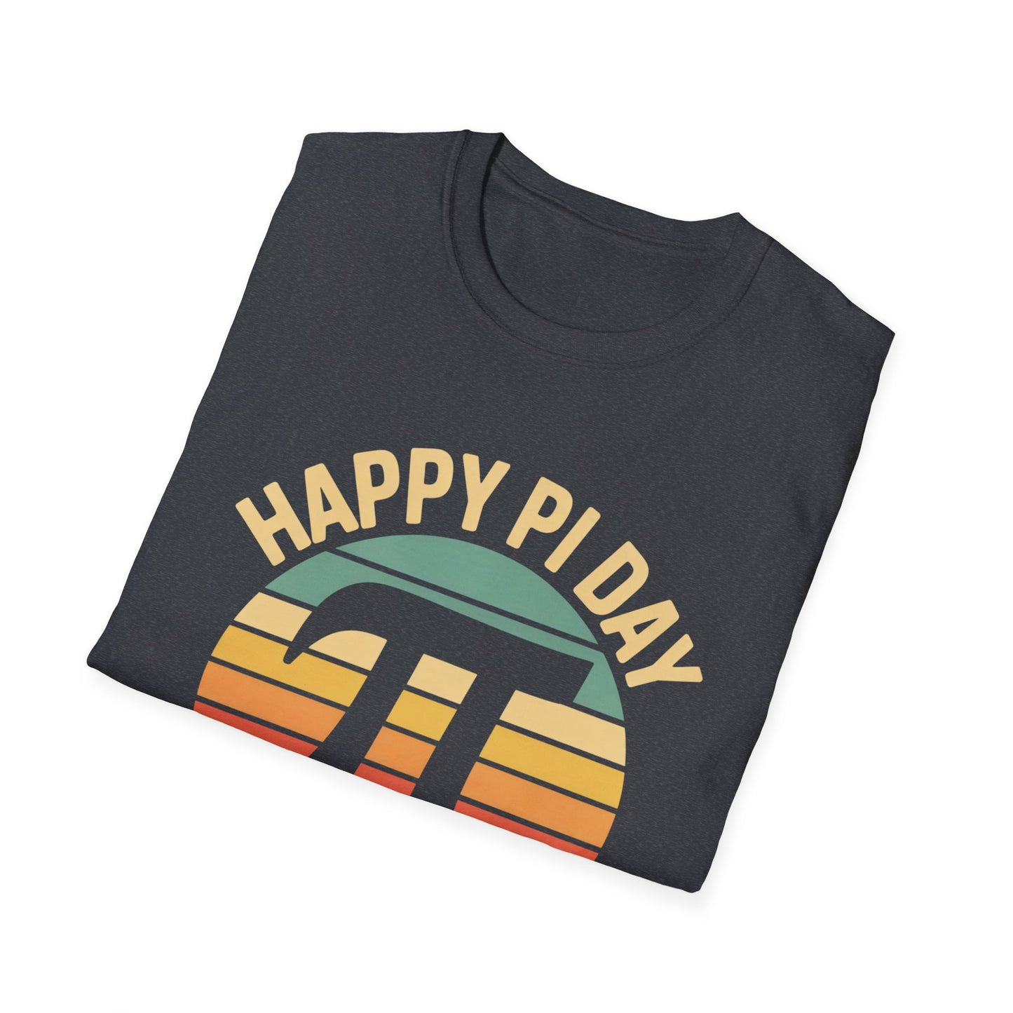 Happy Pi Day pi symbol birthday T-Shirt | Retro sunset math tee