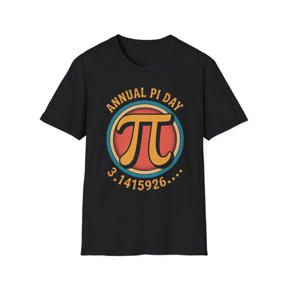 Annual Pi Day 3.1415926 T-Shirt | Retro Pi Symbol Unisex Tee
