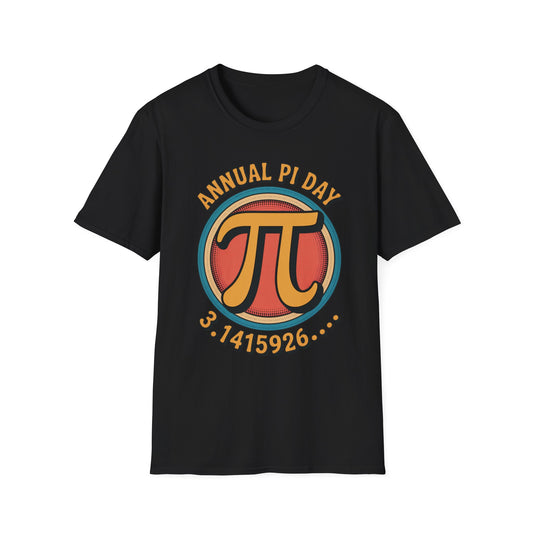 Annual Pi Day 3.1415926 T-Shirt | Retro Pi Symbol Unisex Tee