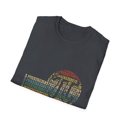 Retro Pi Symbol Tee | Pi Digits Sunset Stripe Unisex T-Shirt