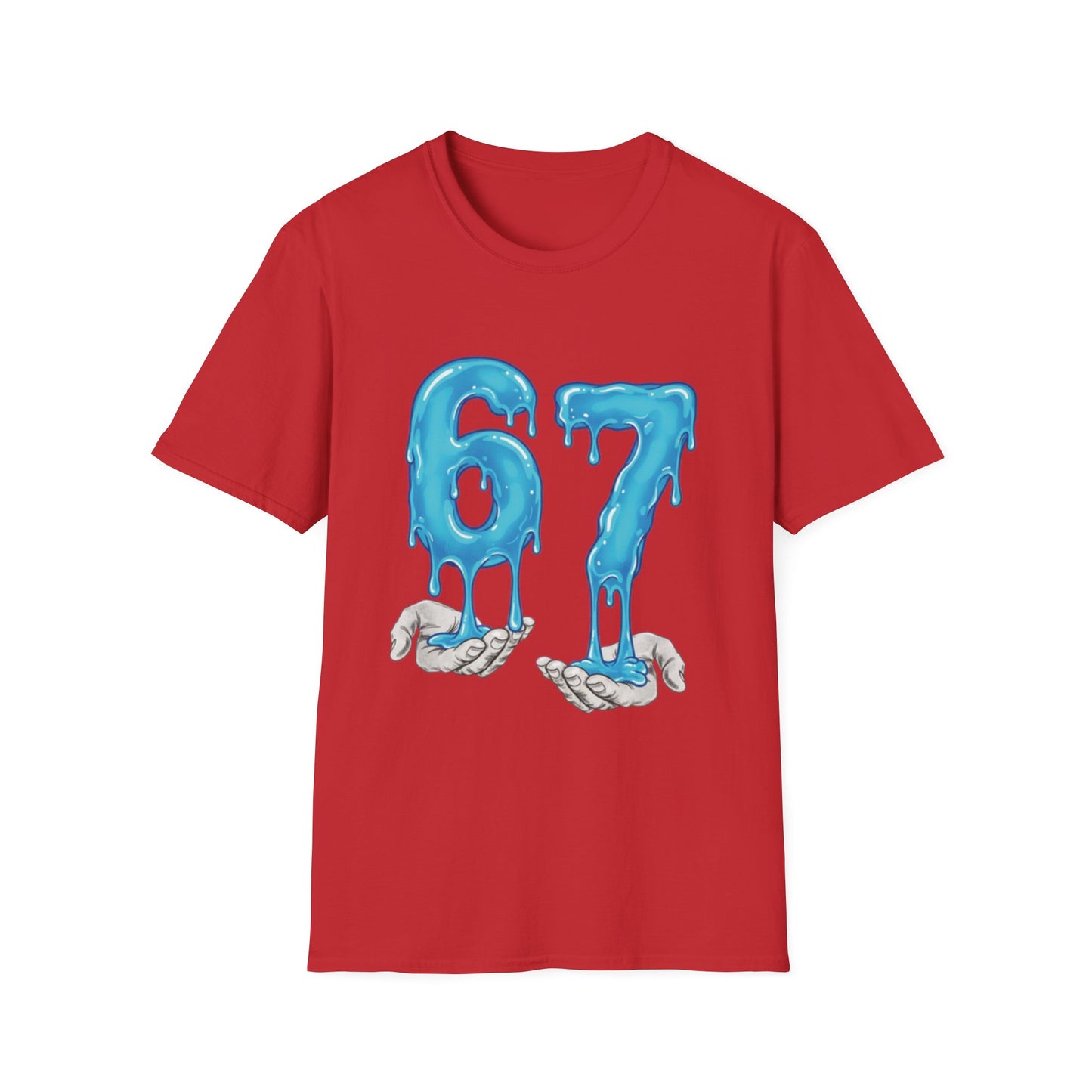 Dripping Blue 6 7 Six Seven Meme Men Women T-Shirt
