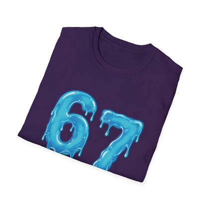 Dripping Blue 6 7 Six Seven Meme Men Women T-Shirt
