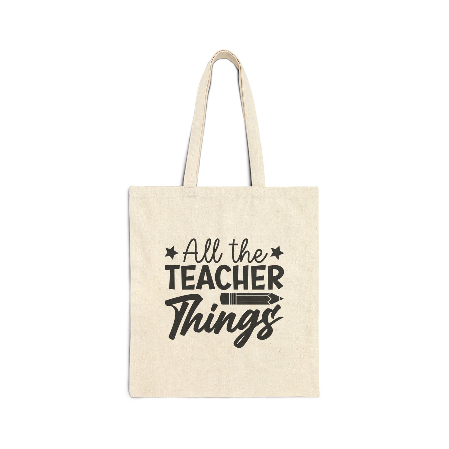 Teacher Tote Bag – All the Teacher Things Canvas Classroom Bag