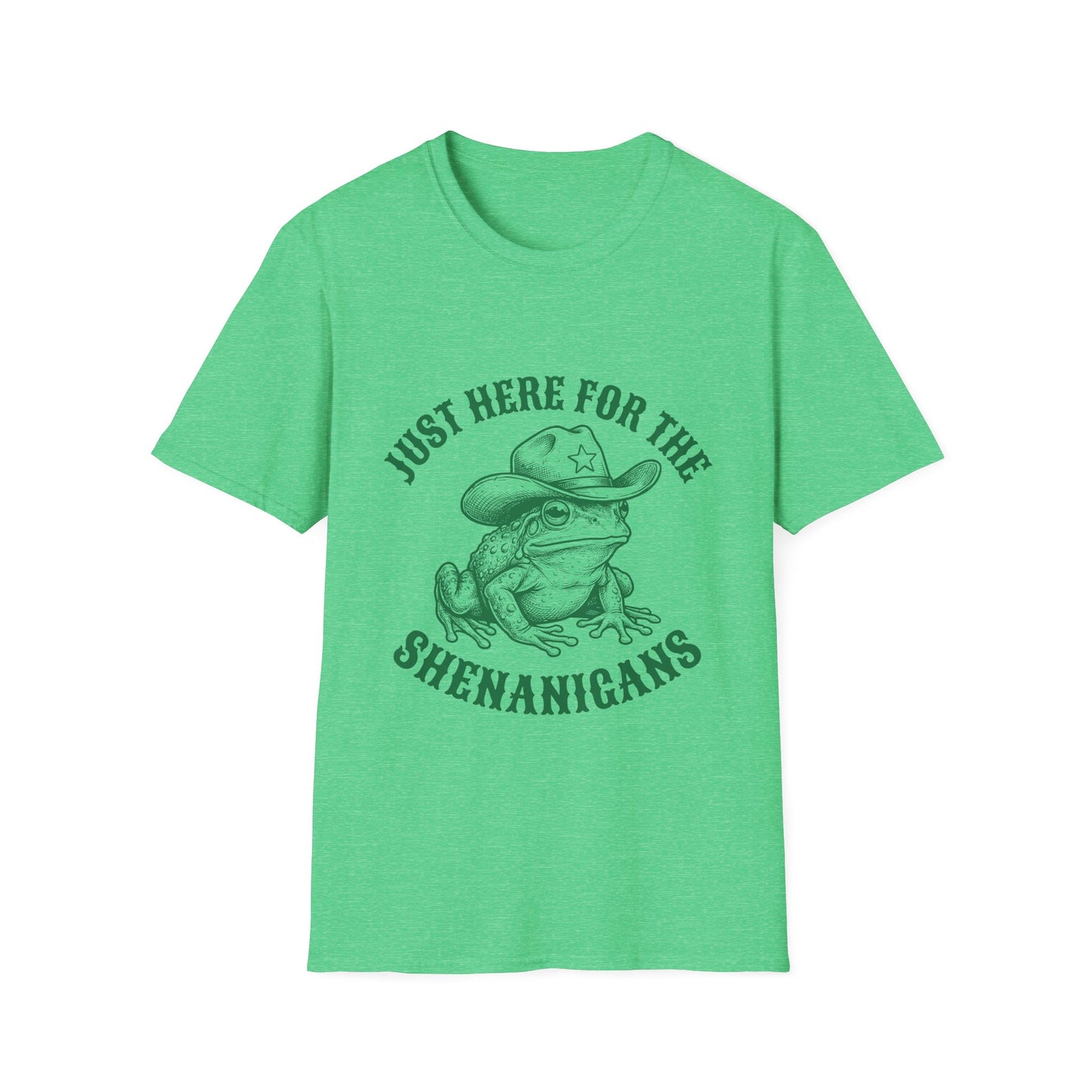 T‑Shirt — "Just Here for the Shenanigans" Frog Cowboy Graphic Tee