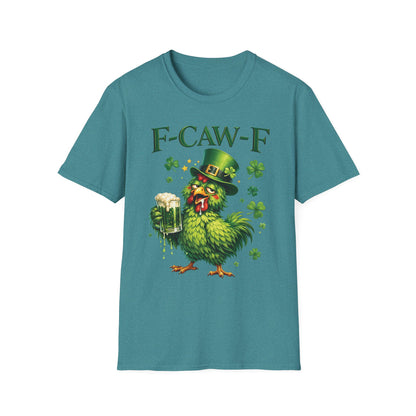 St. Patrick's Day Rooster T-Shirt — "F-CAW-F" Funny Irish Beer Tee