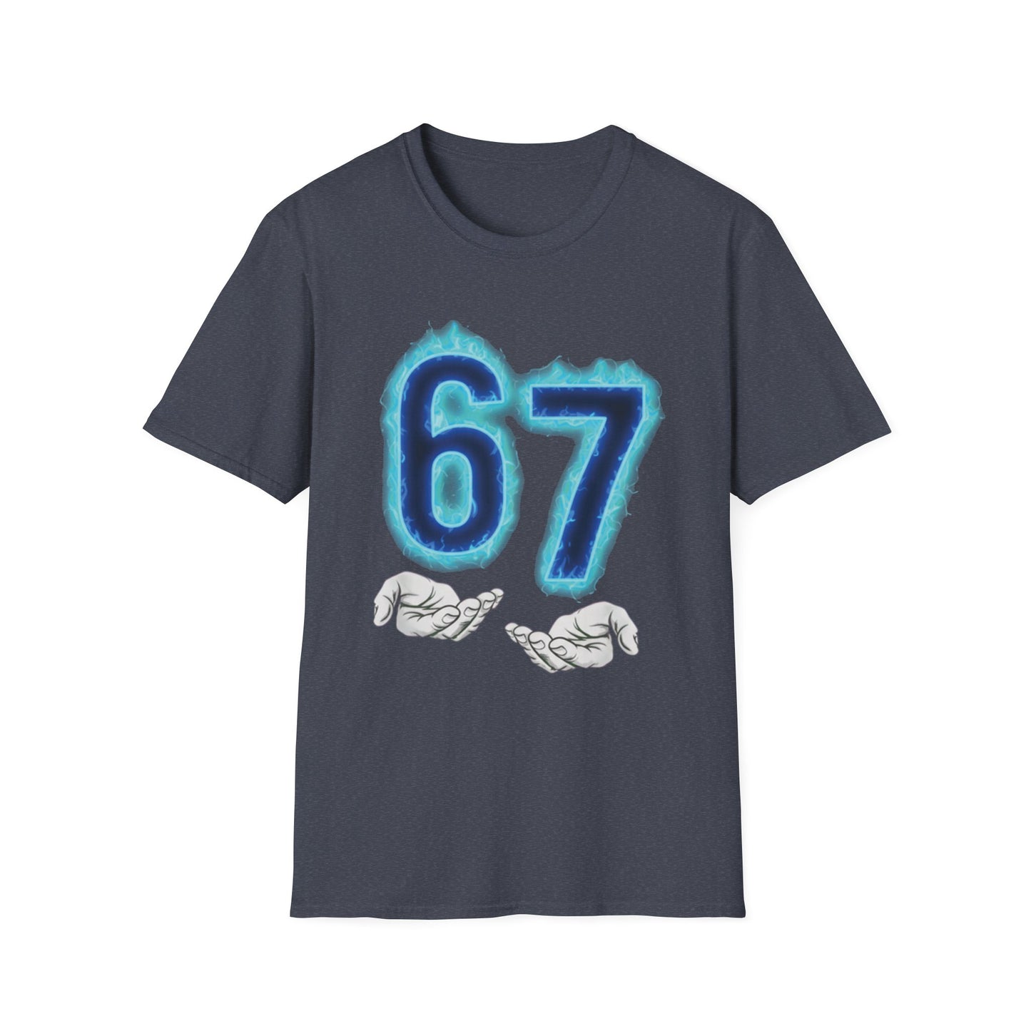 Glowing 6 7 Six Seven Meme with Hands Men Women T-Shirt
