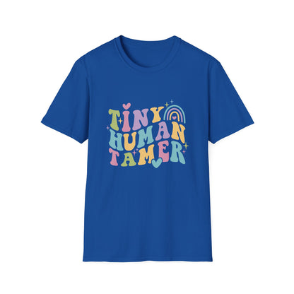 Royal t-shirt with text Tiny Human Tamer gift for Kindergarten teacher