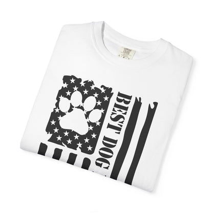 Dog Dad T-Shirt — "Best Dog Dad Ever" American Flag Paw Tee