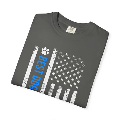 Best Dog Dad Ever T-Shirt — American Flag Paw Graphic